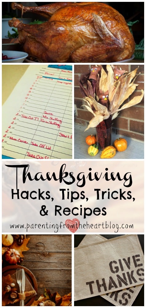 Find all sorts of Thanksgiving tips, tricks, hacks, and recipes including simple decoration ideas, ideas on how to keep the kids busy during meal prep and more!
