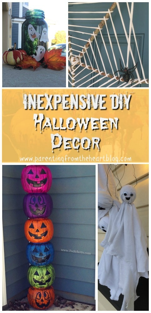 Make easy inexpensive Halloween decor with these great ideas! They are all kid-friendly and will surely wow your neighbours!