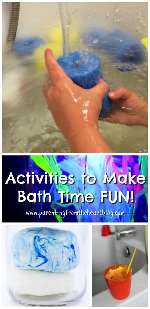 If bath time has become a source of tears or if your kids are resisting bath time, check out these fun bath time activities for kids. Make your own paint, bath crayons, create sensory bin type ideas and so much more. Great for play-based learning!