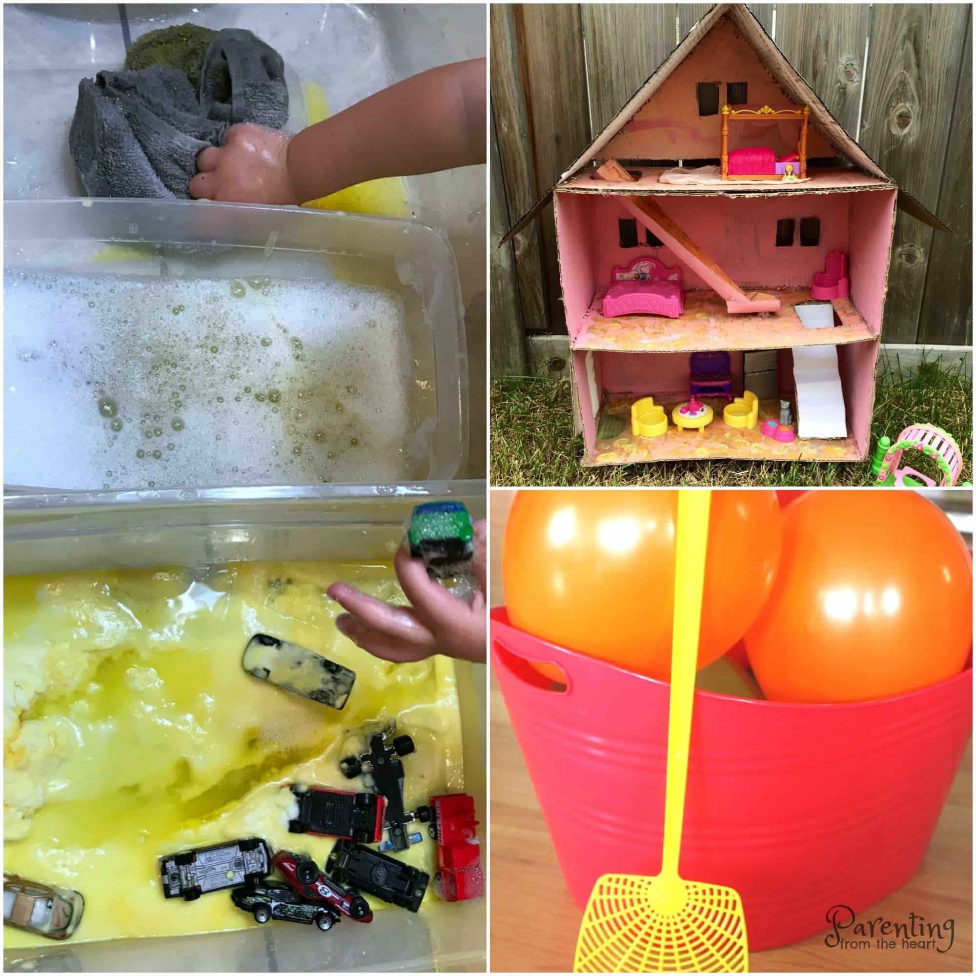 Find awesome rainy day toddler activities. These simple kids activities are fun and wonderful for play-based learning.