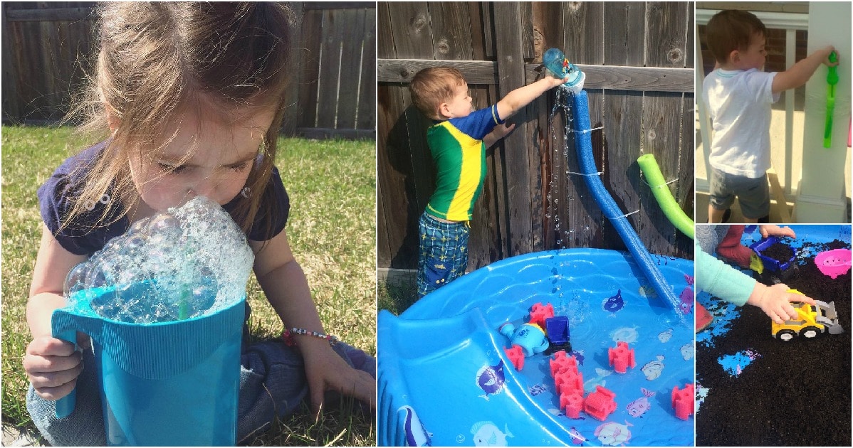 Bust summer boredom with these simple fun backyard ideas for kids, rooted in play-based learning and SUPER budget friendly