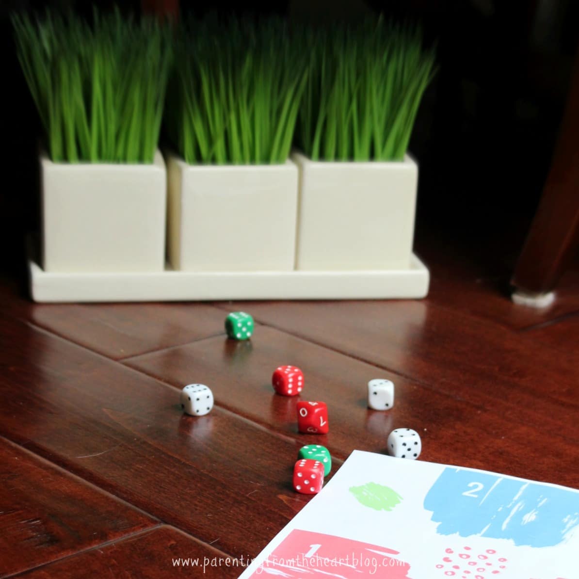 These dice games are excellent and helpful play based learning strategies to teach numeracy (early math). Preschoolers will learn number recognition, greater than and less than, number sequencing and more!