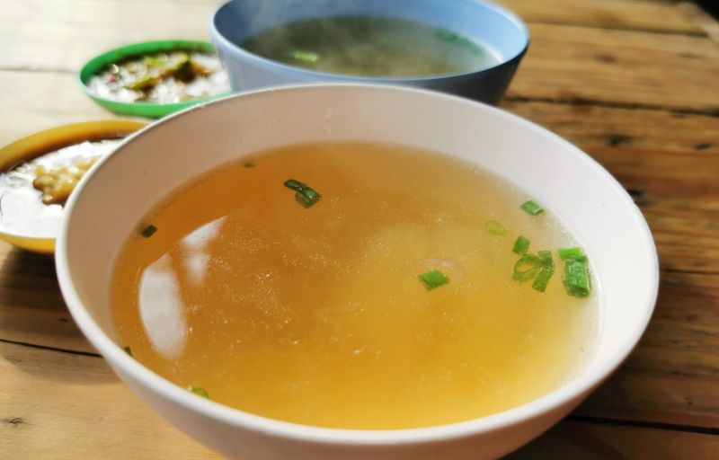 Clear broth is a great way to increase your fluid intake when battling pregnancy nausea.