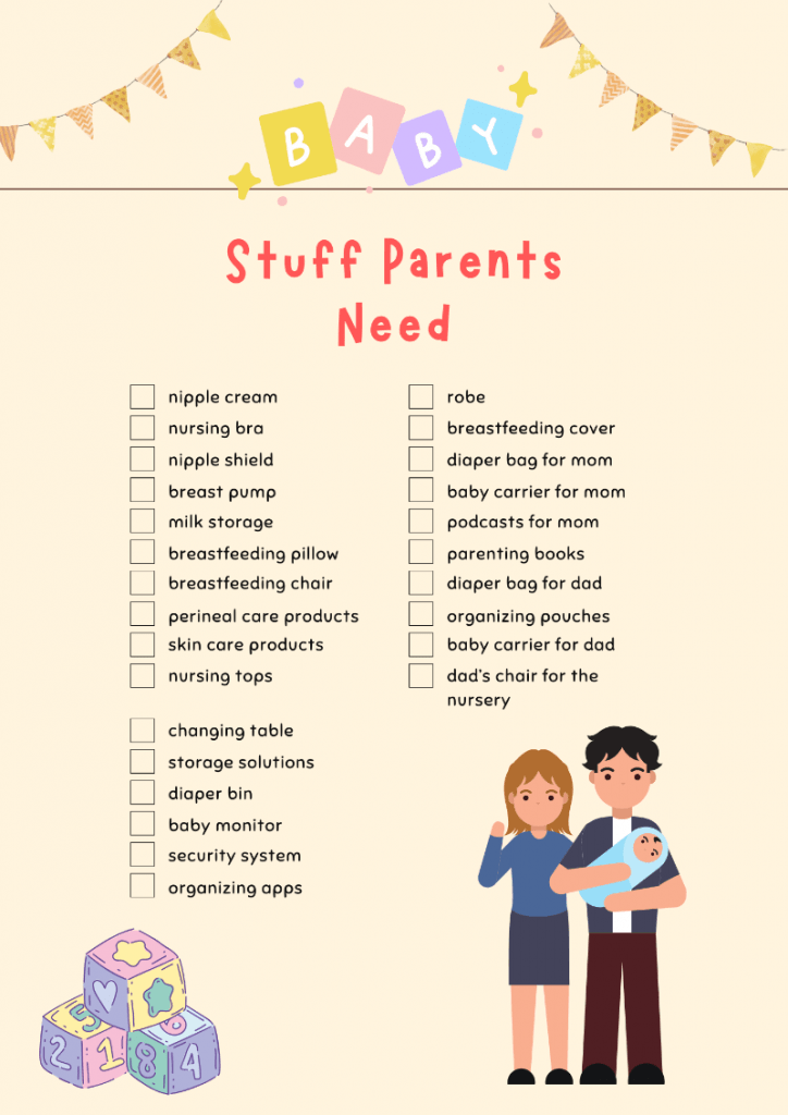 checklist for stuff parents need