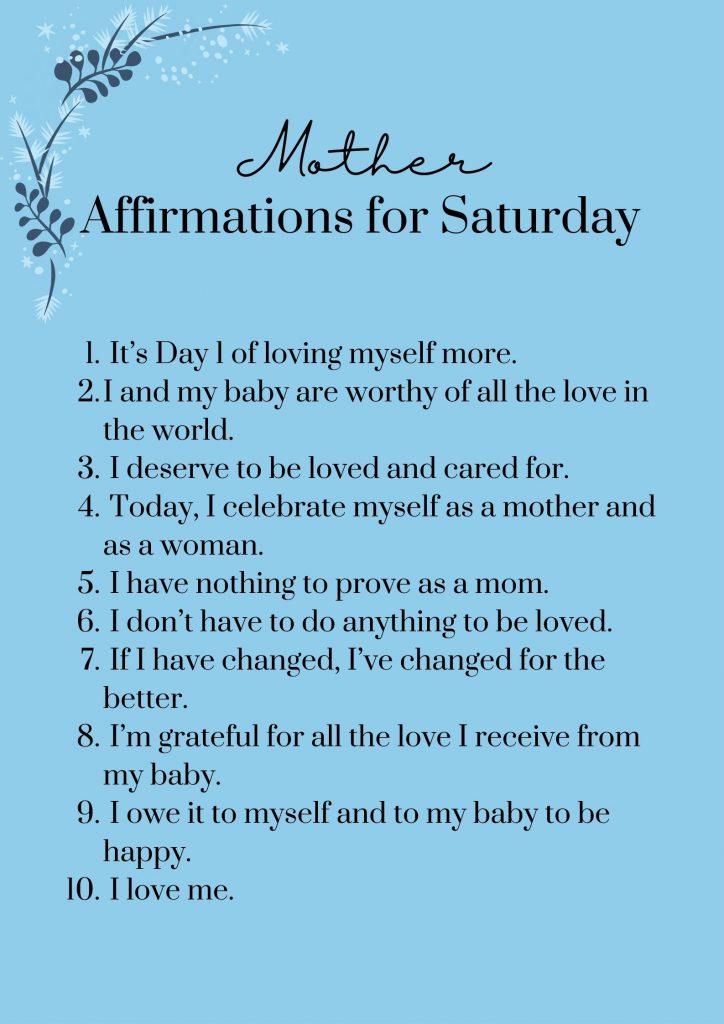 Positive Saturdays are all about self love