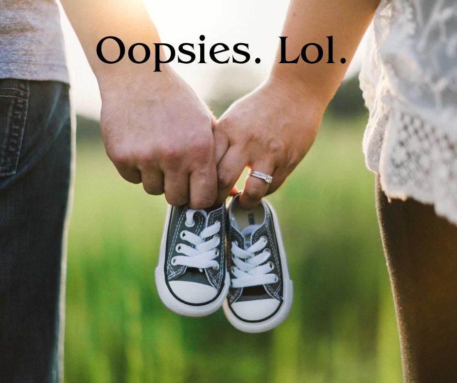 Short pregnancy announcement captions, a couple holding baby shoes 