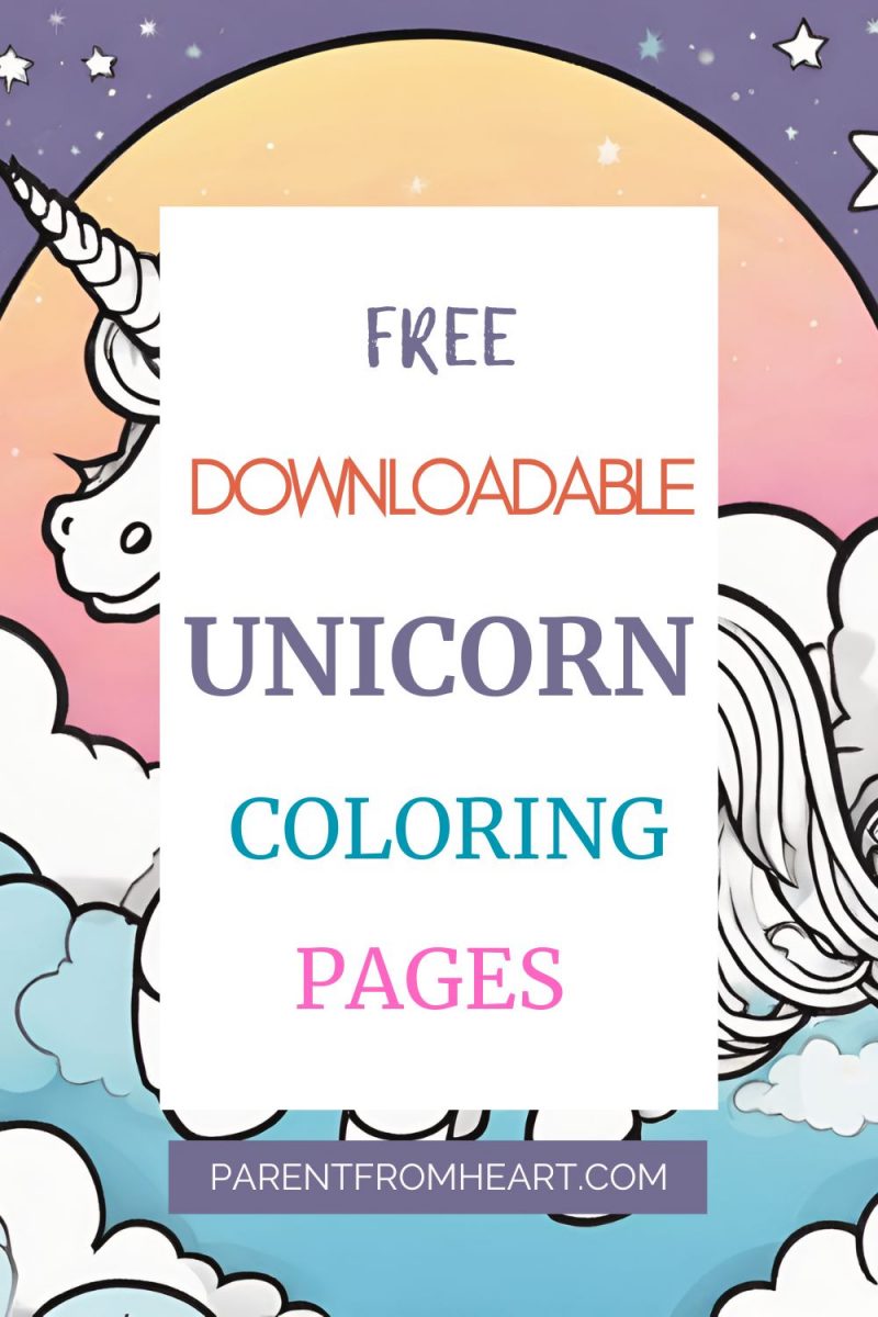Adorable Unicorn Coloring Pages For Kids- Free - Parent From Heart
