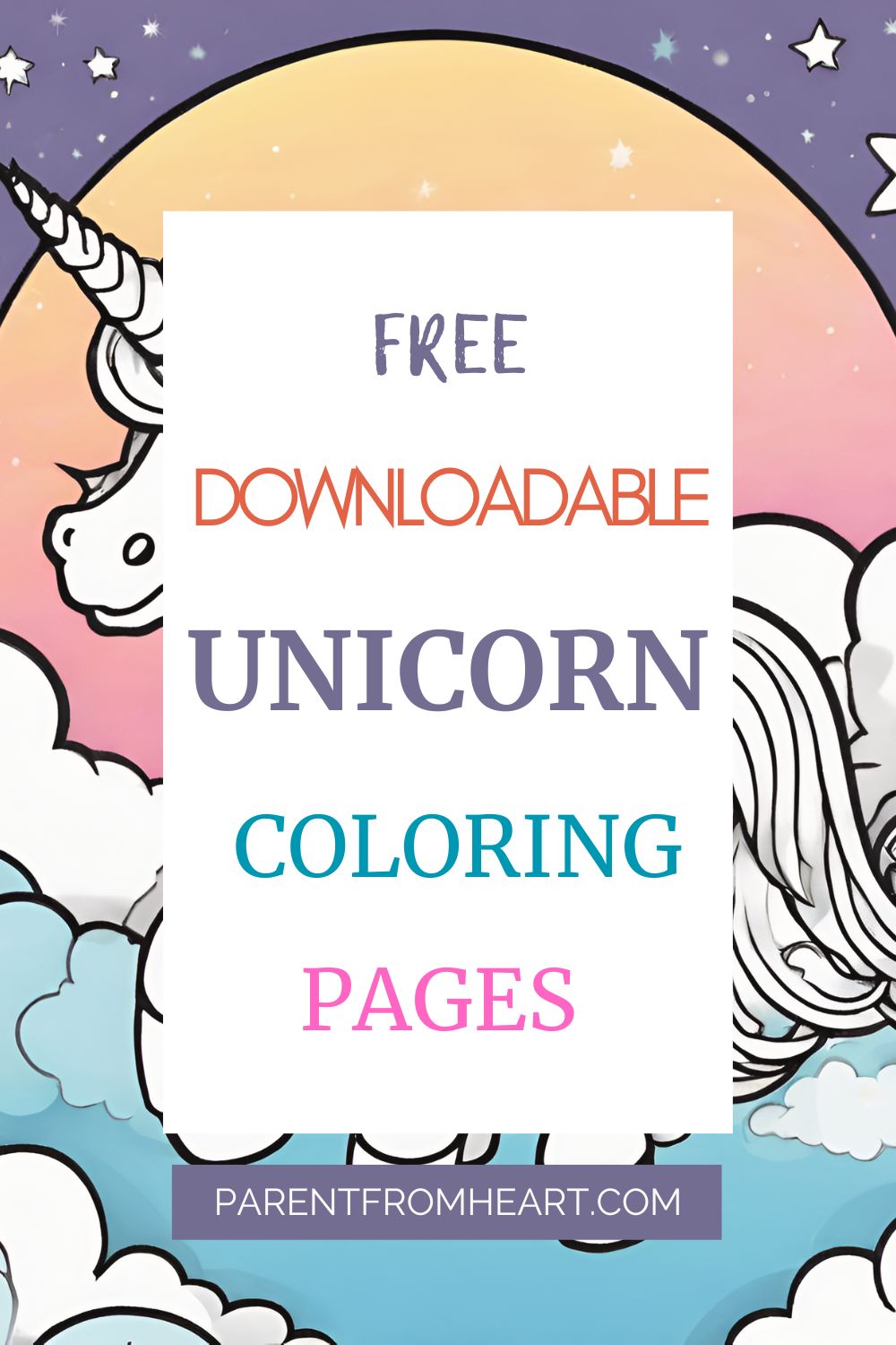 Free Downloadable Unicorn Coloring Pages