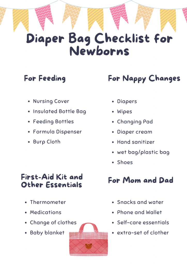 diaper bag checklist for newborns