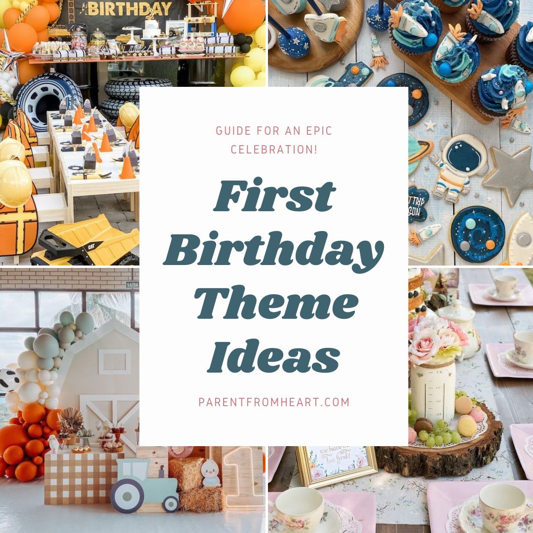 First Birthday Theme Ideas Collage