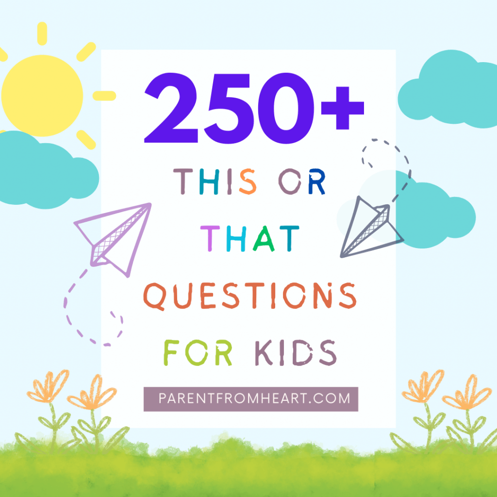 250+ this or that questions for kids with nature background.