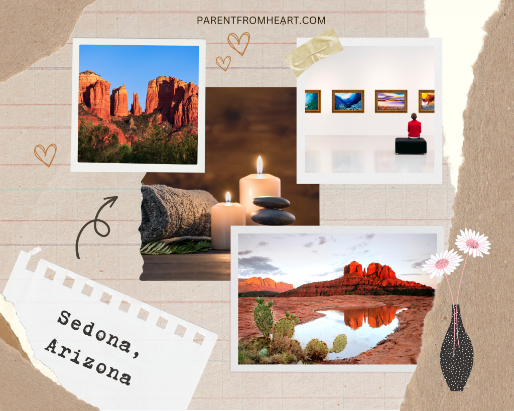 A photo collage of Sedona, Arizona.