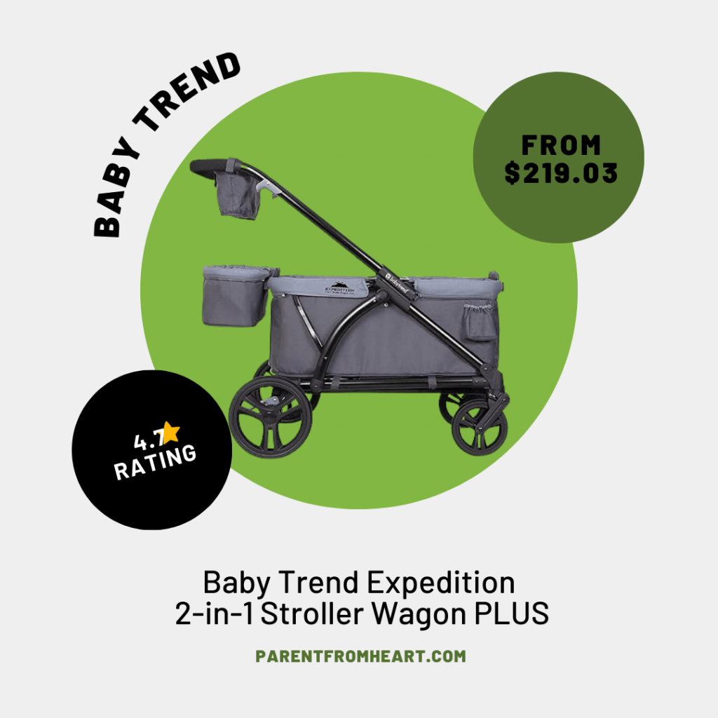 A photo about Baby Trend Expedition 2-in-1 Stroller Wagon PLUS, Ultra Grey.
