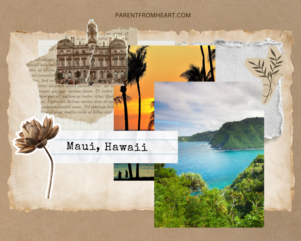A photo collage of Maui, Hawaii.