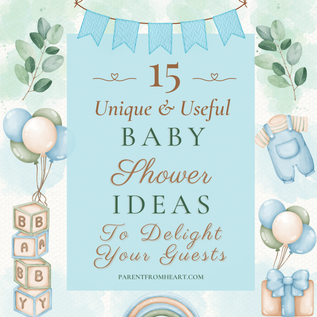 A Pinterest photo about 15 Unique and Useful Baby Shower Prizes to Delight Your Guests.