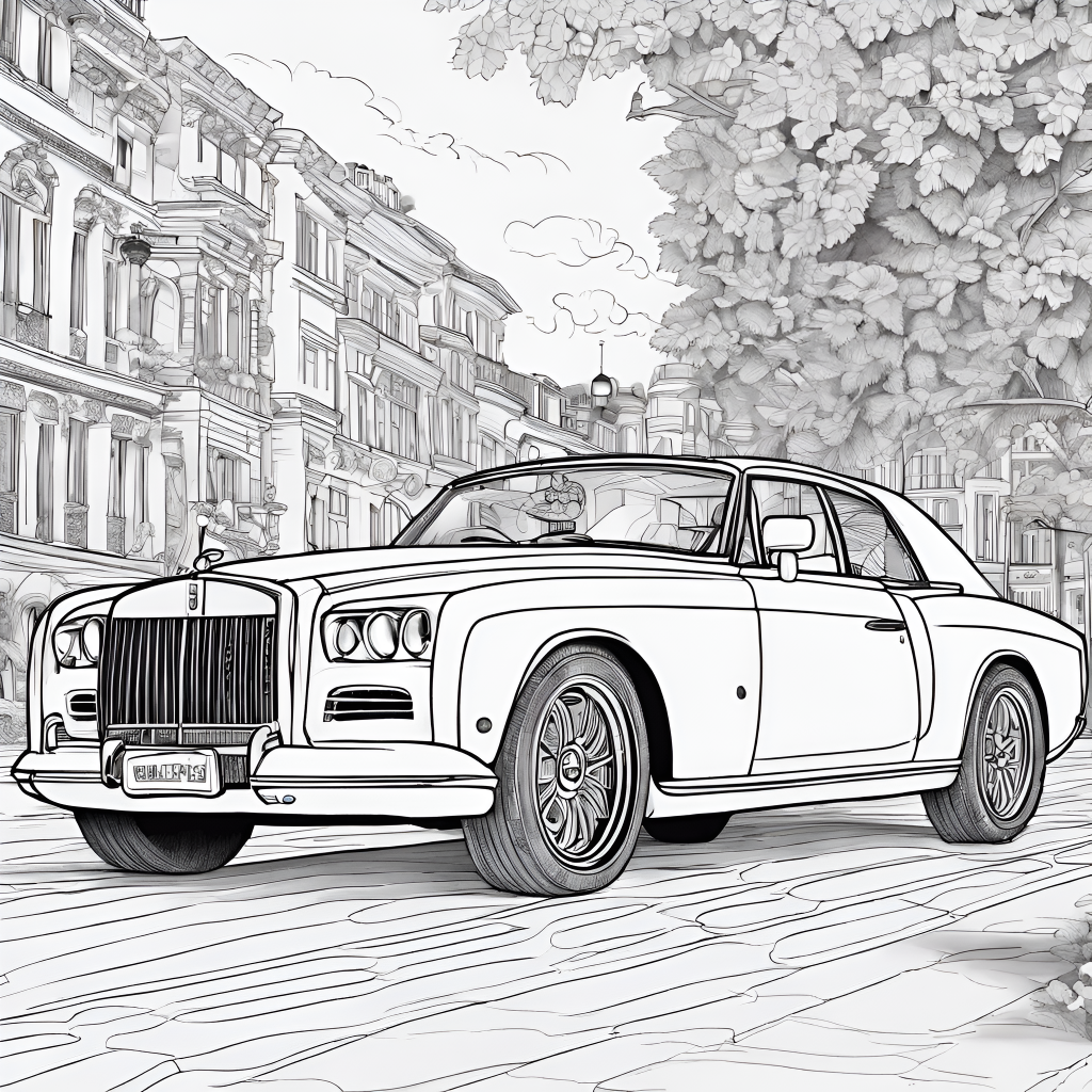 lux car coloring page