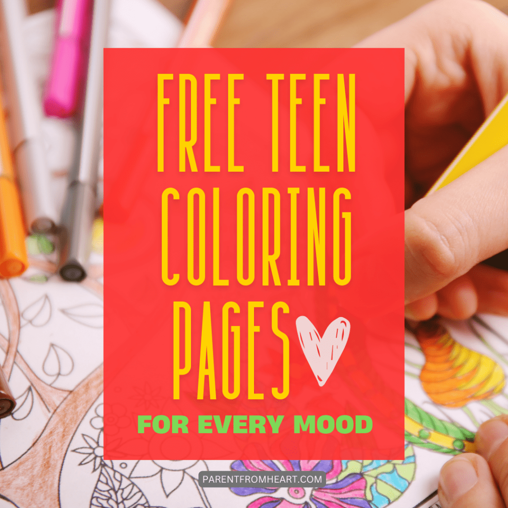A Pinterest photo about Free Teen Coloring Pages for Every Mood.