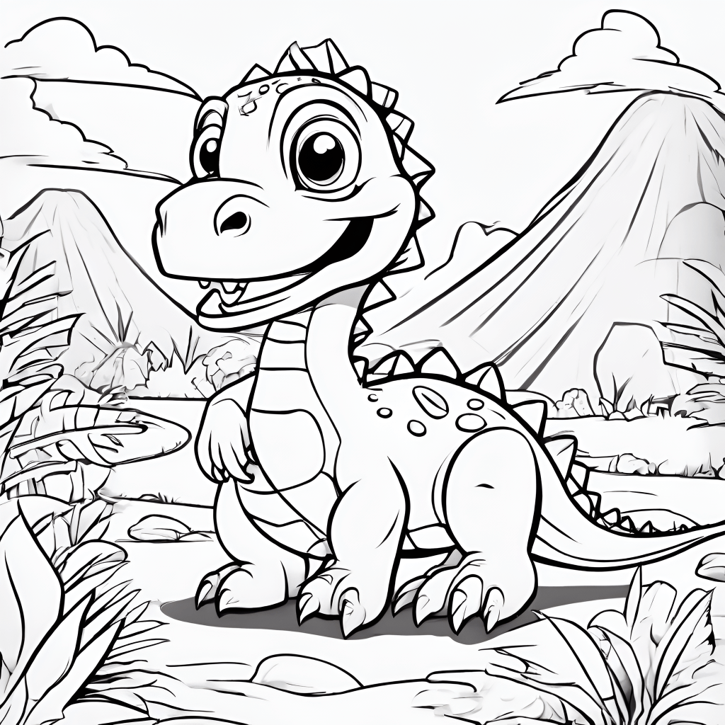 Happy Dinosaur smiling 