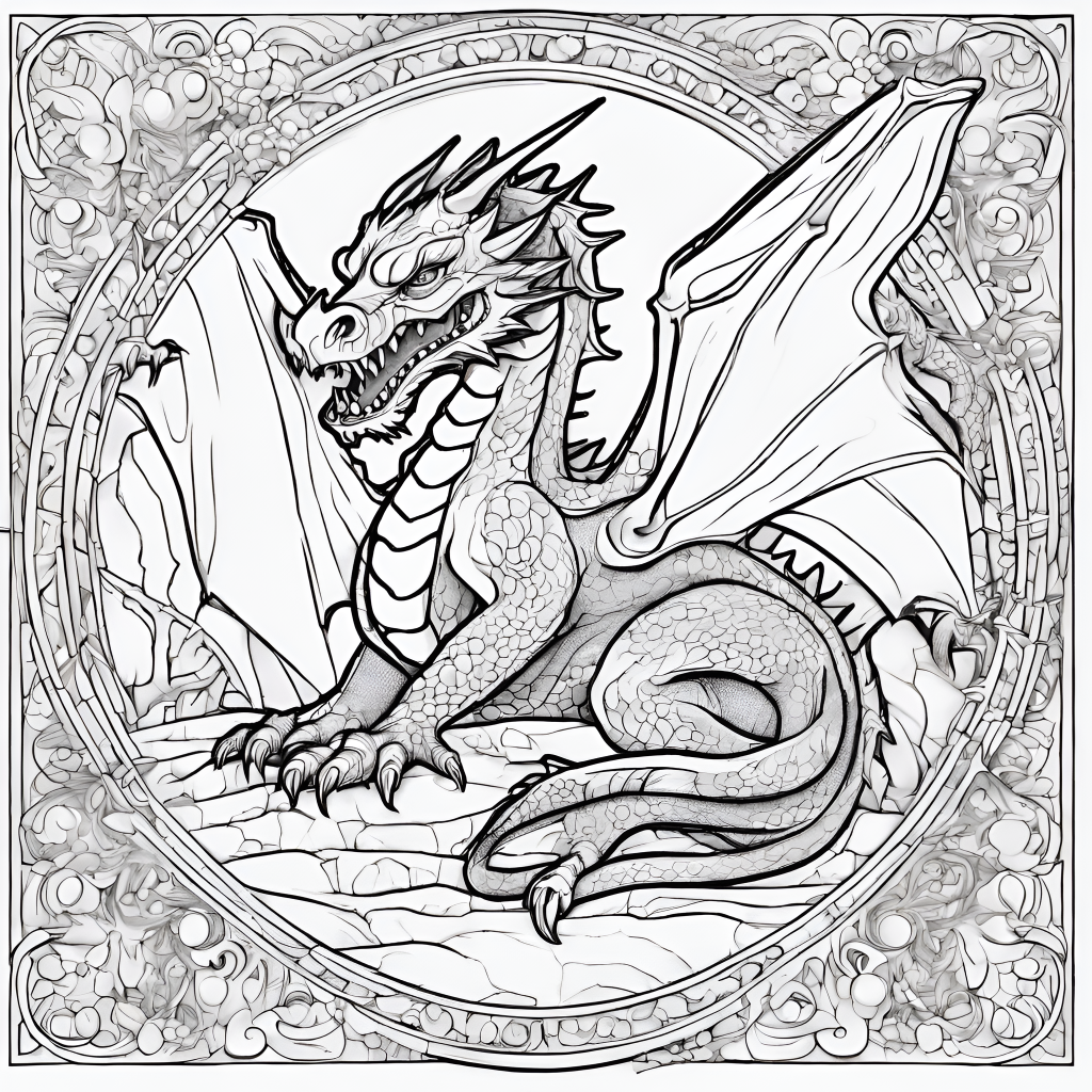 dragon coloring page