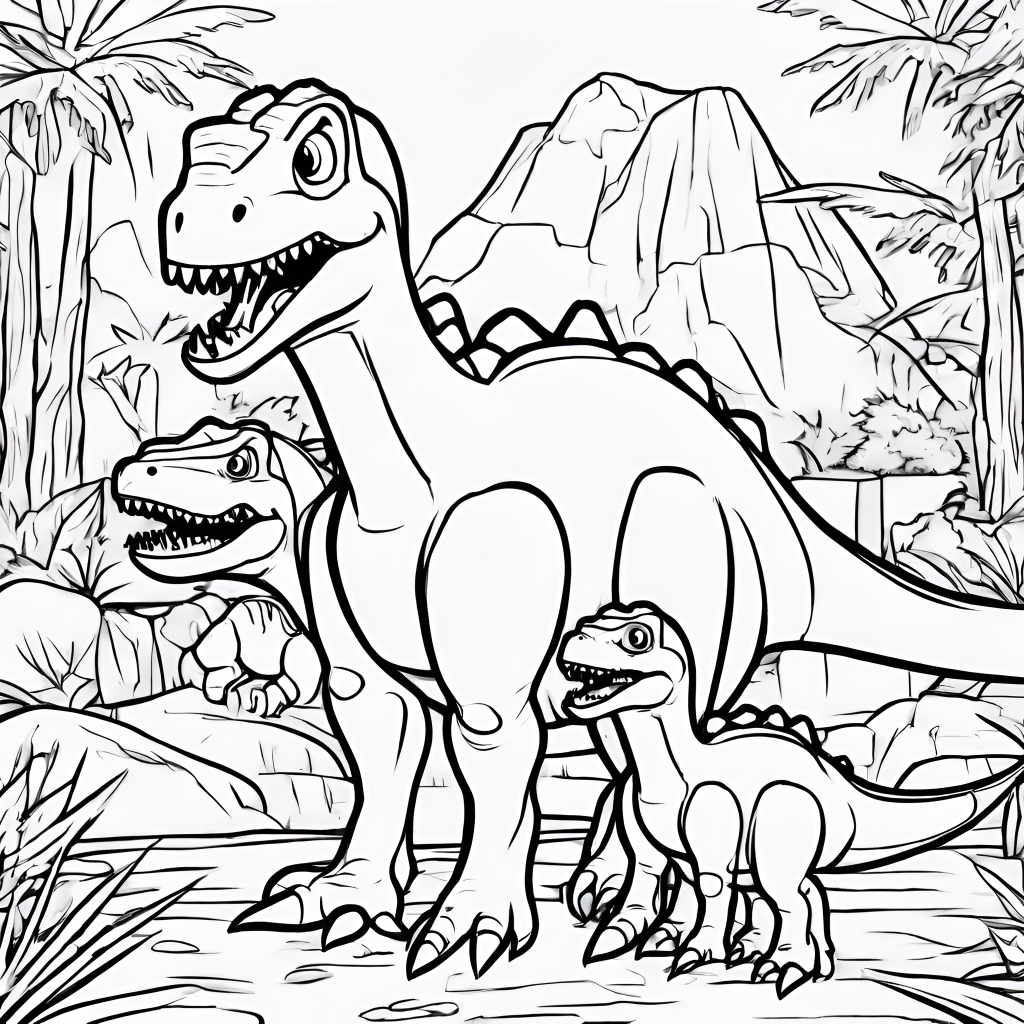 a dinosaur family 