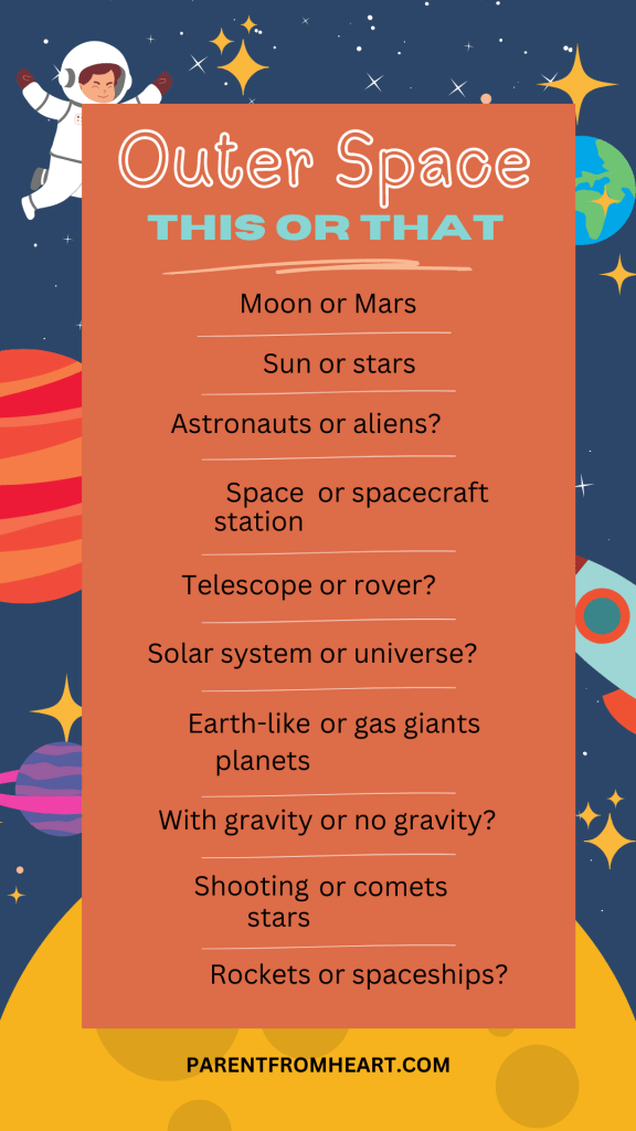 Outer space this or that questions for kids.