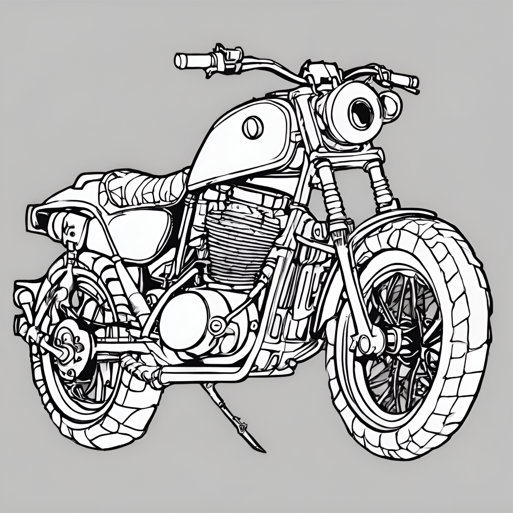 Bike coloring page