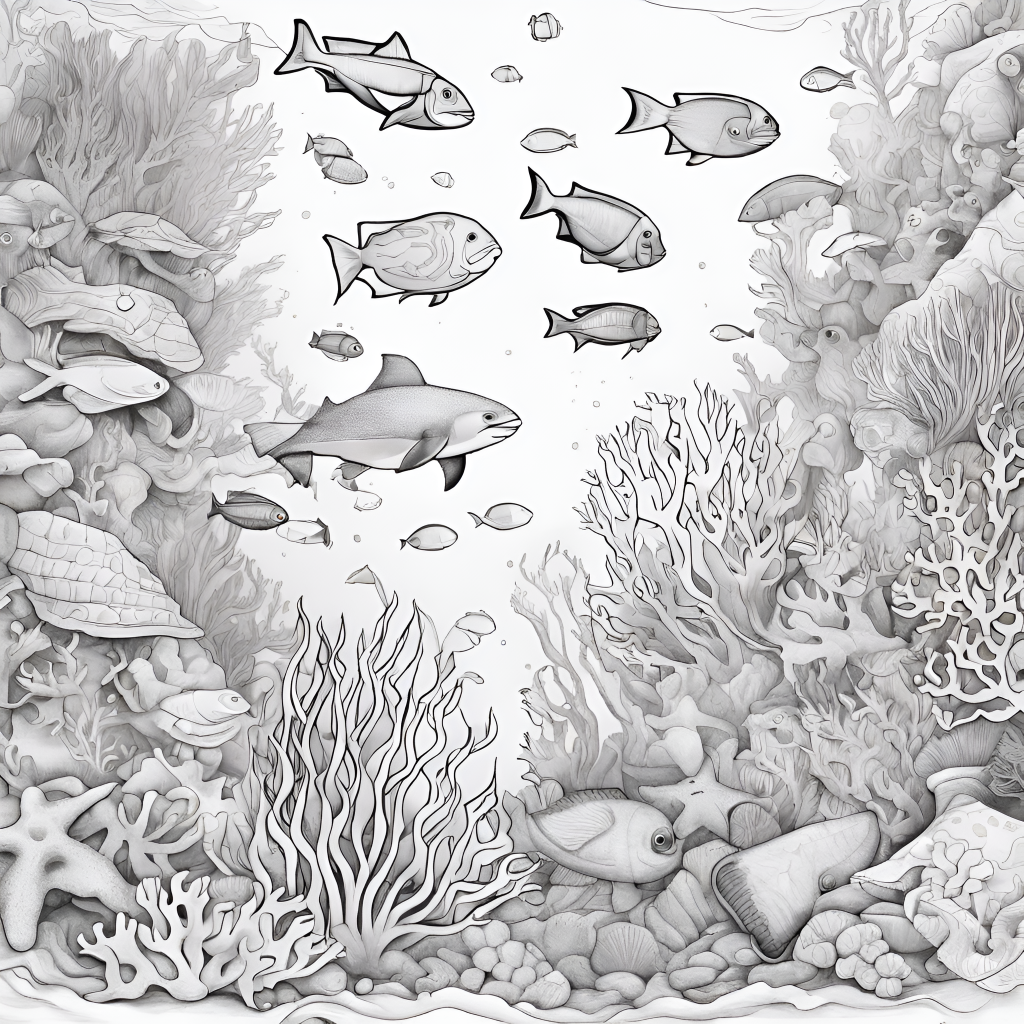 Fish coloring page