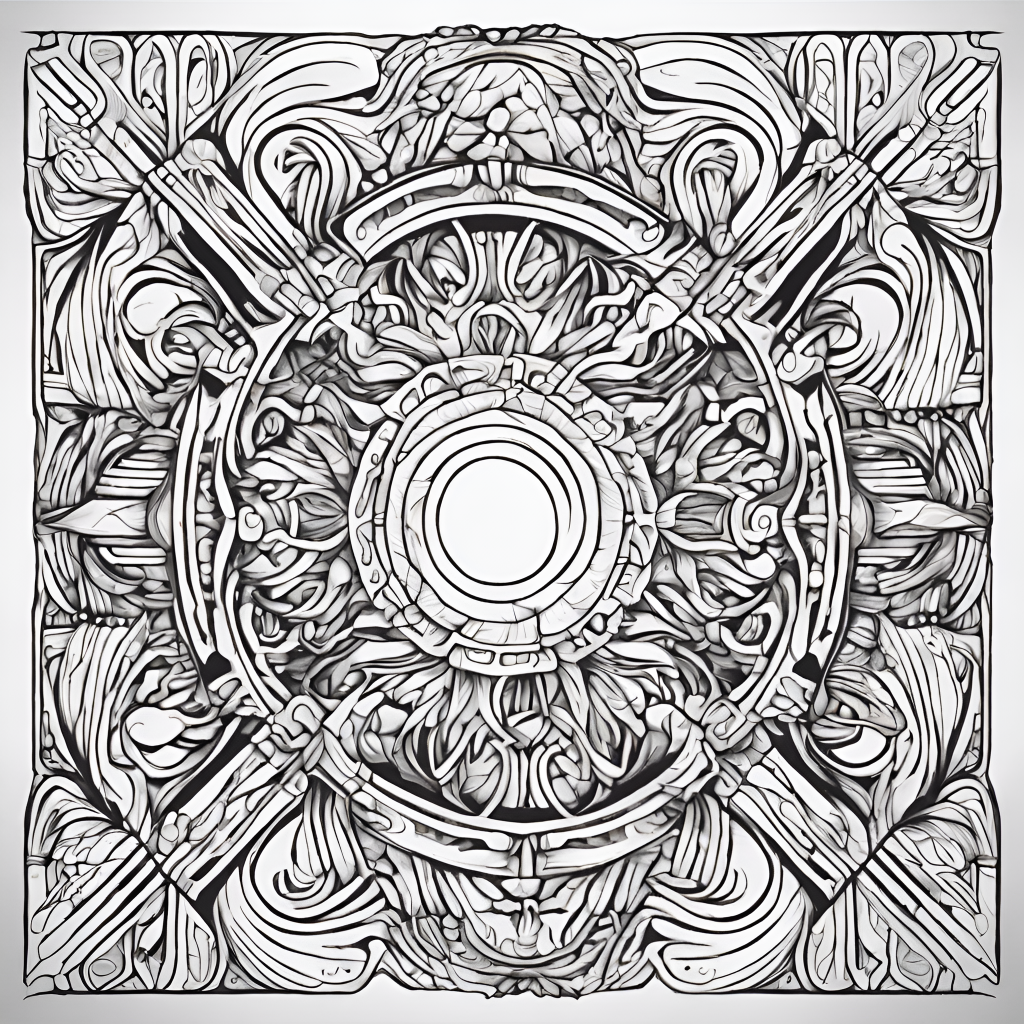Illusion coloring page