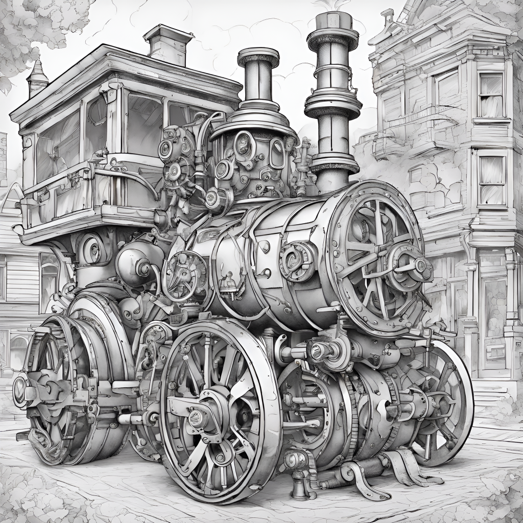 Steam coloring page