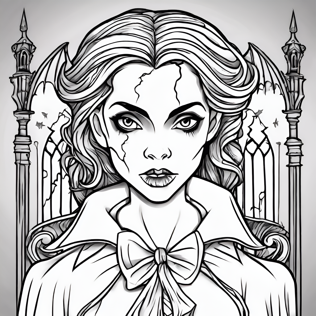 vampire woman coloring page