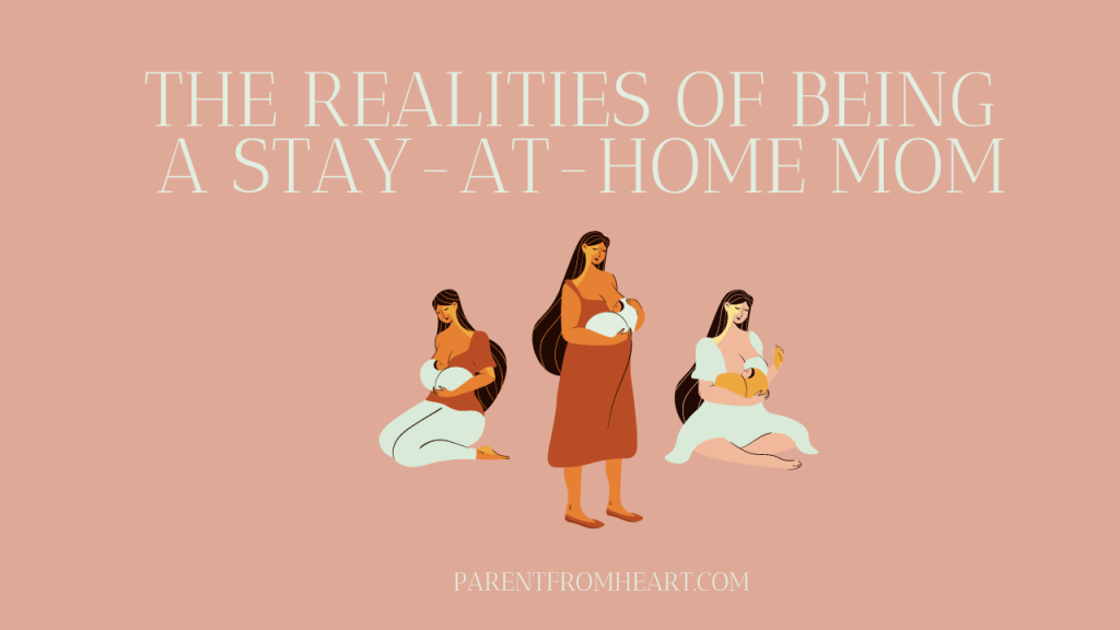 A banner of three breastfeeding women and the text "The Realities of Being a Stay-at-Home Mom."