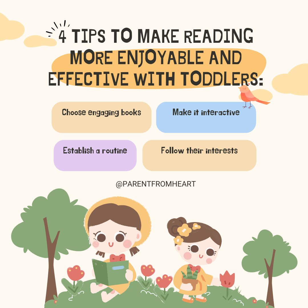 Tips to make reading more effective with toddlers. 